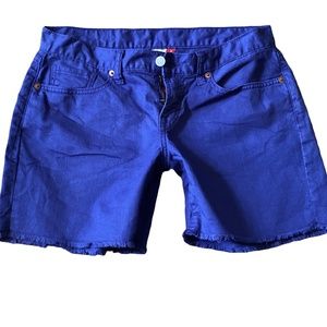 Lucky Brand Womens Blue Denim Shorts Cut Off Size 4/27 Actual 30" Waist